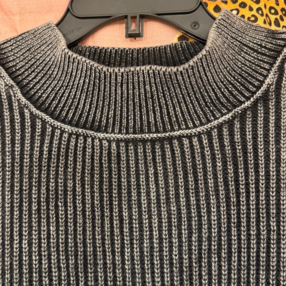 Zénana Mock Neck Ribbed Knit Sweater - Picture 6 of 8